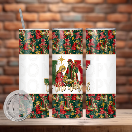 Joy To The World Tumbler PNG Design