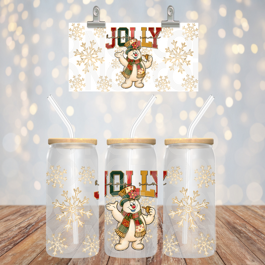 Jolly Happy Soul 16oz Libbey PNG Design