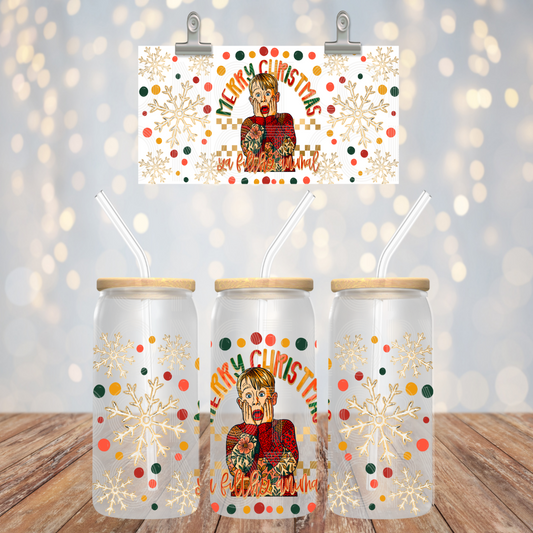 Merry Christmas Ya 16oz Libbey PNG Design