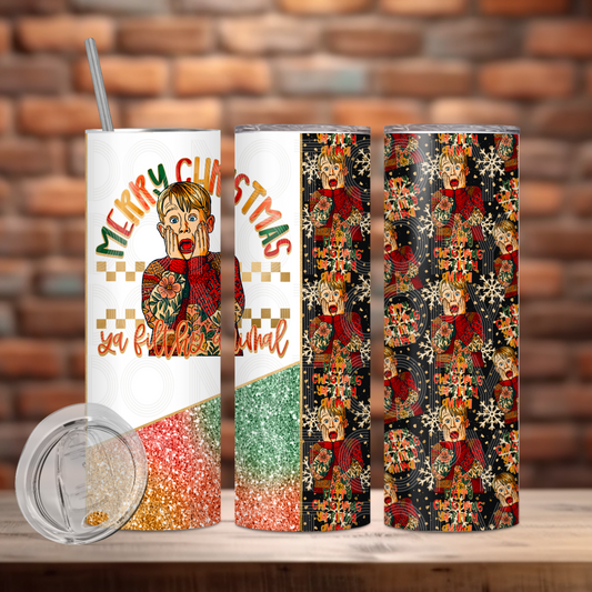 Merry Christmas Ya Tumbler PNG Design