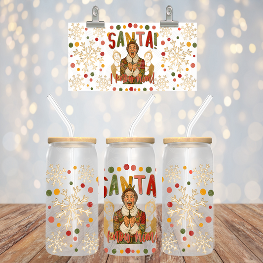 Santa I Know Him 16oz Libbey PNG Design