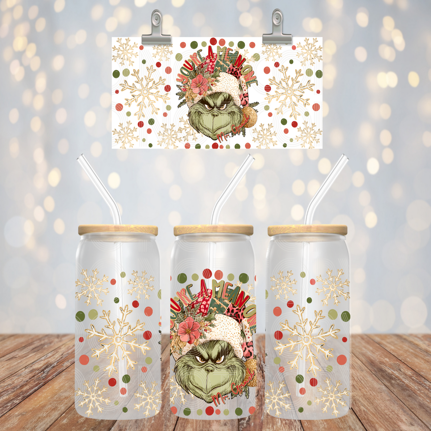 Mean One 16oz Libbey PNG Design