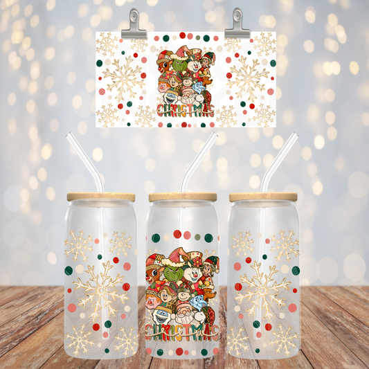 Christmas Crew 16oz Libbey PNG Design