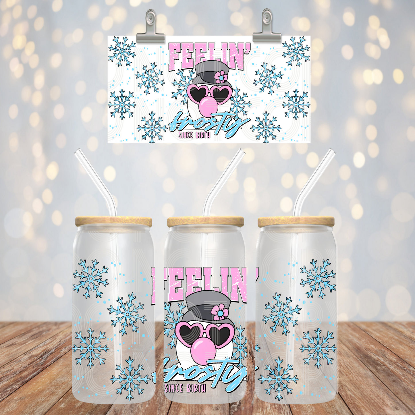 Feelin Frosty 16oz Libbey PNG Design