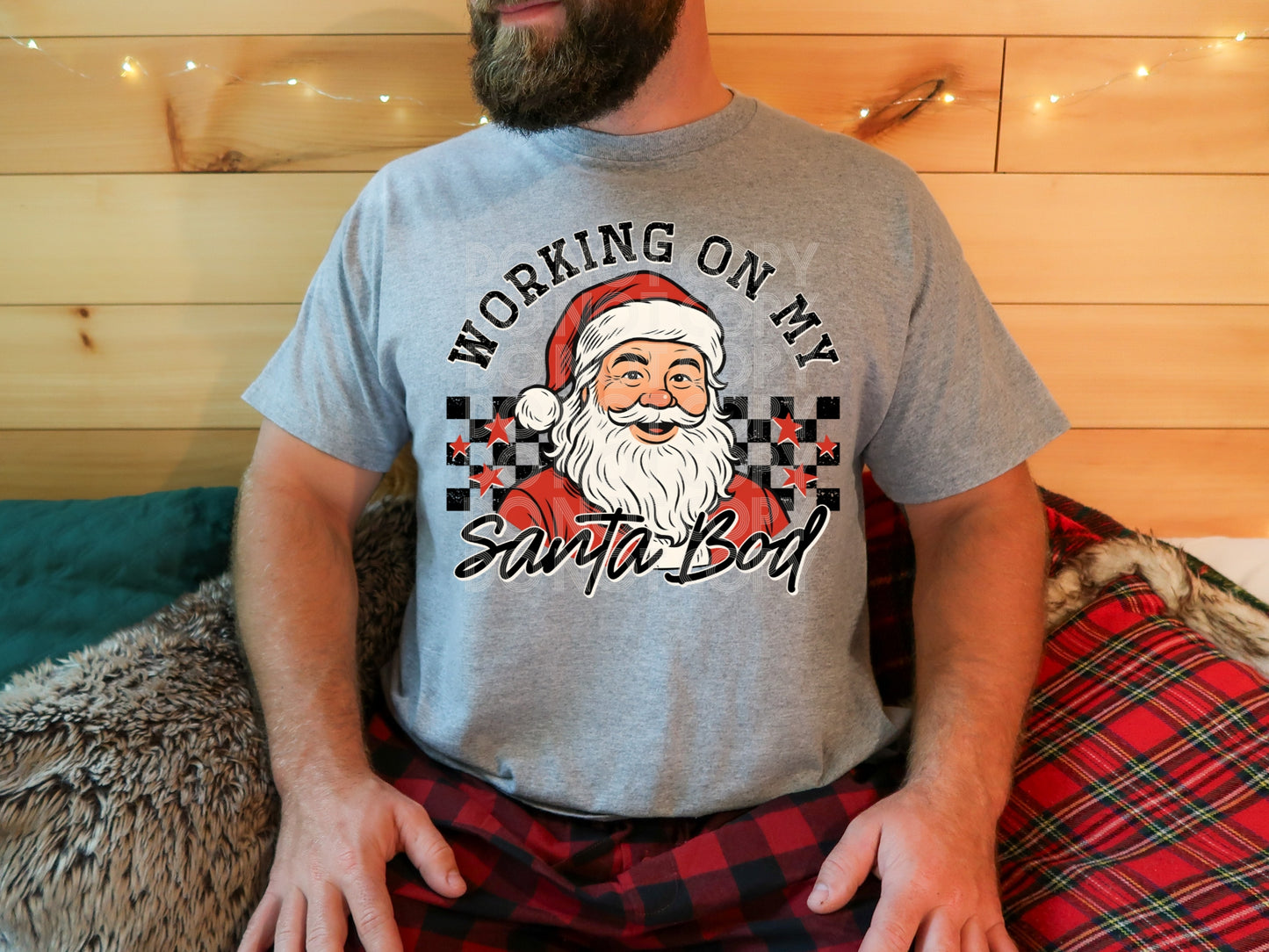 Working On My Santa Bod PNG Design