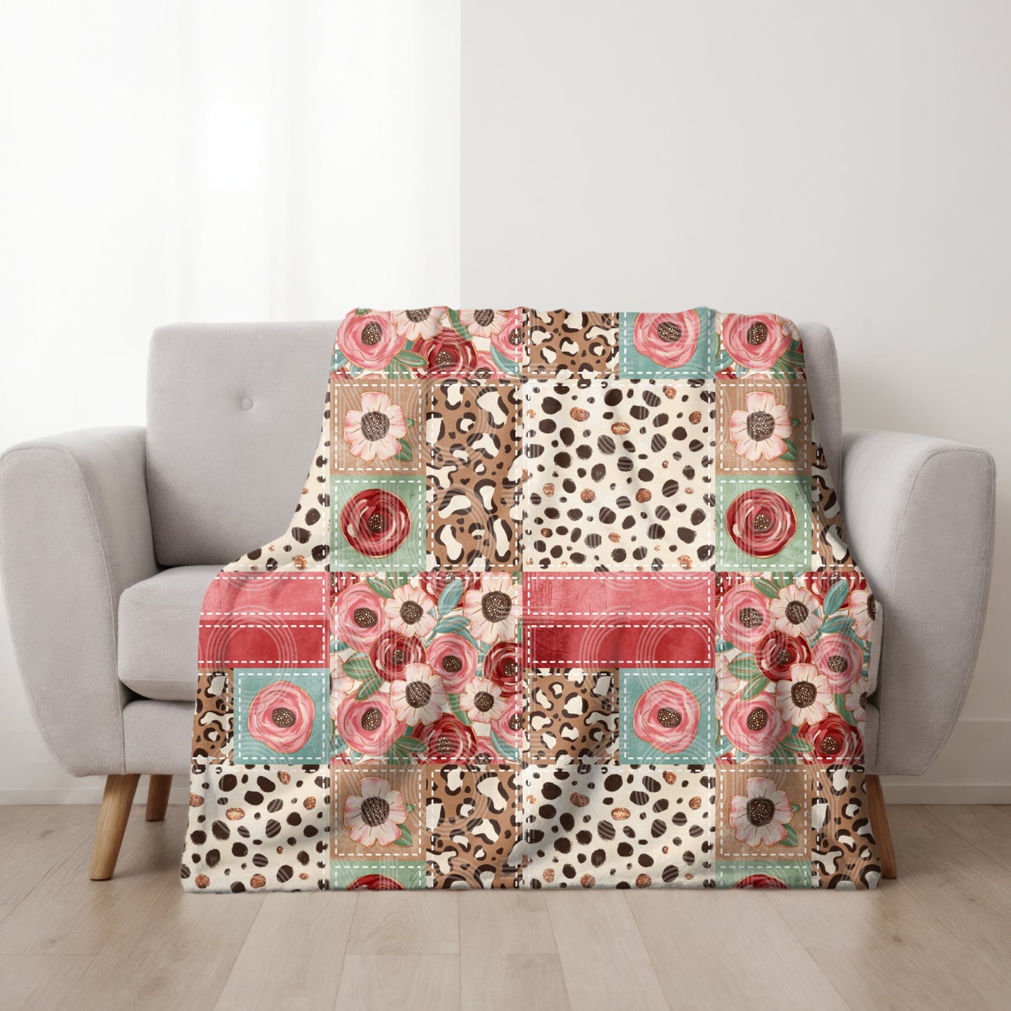 Floral Quilt Seamless PNG DESIGN
