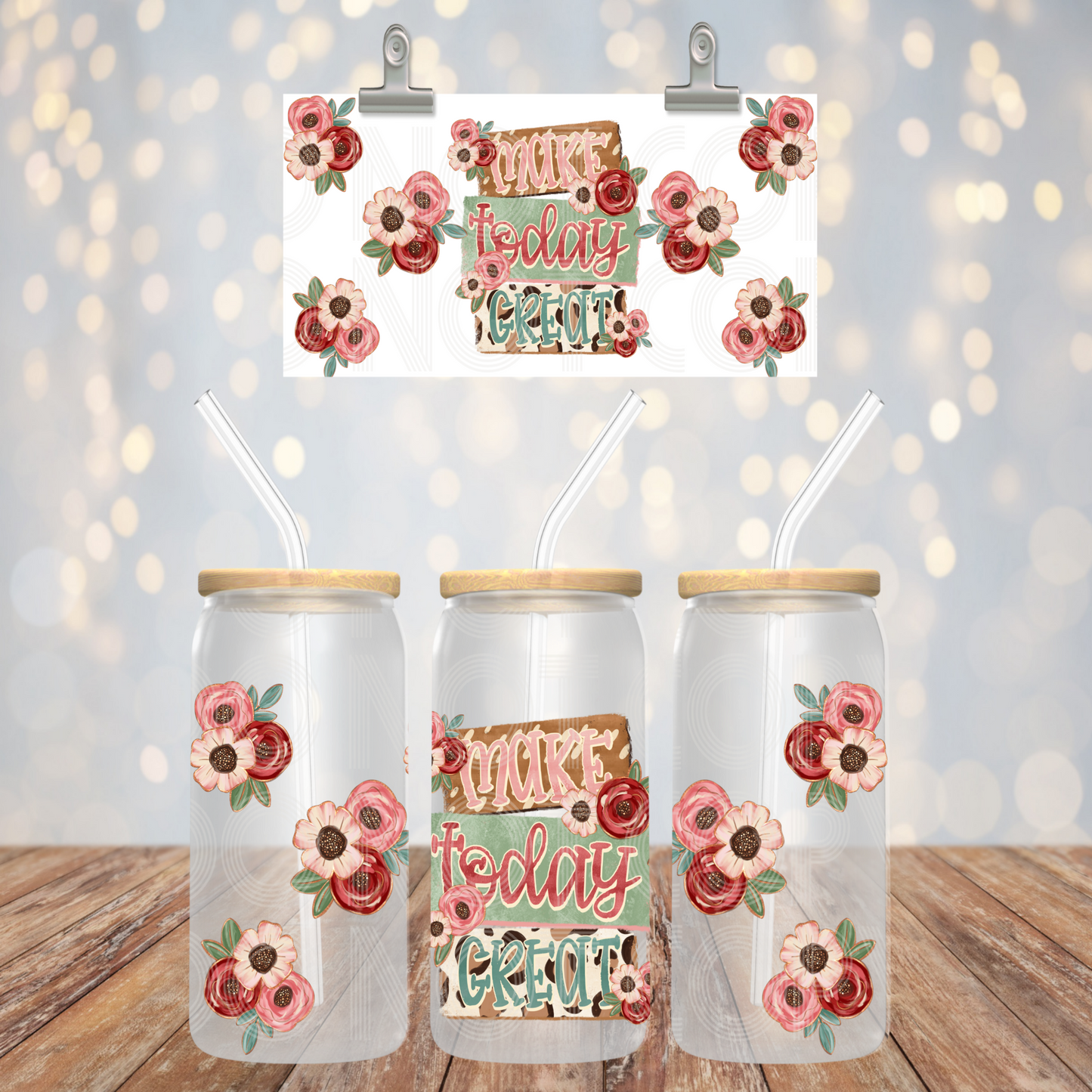 Make Today Great 16oz Libbey PNG DESIGN