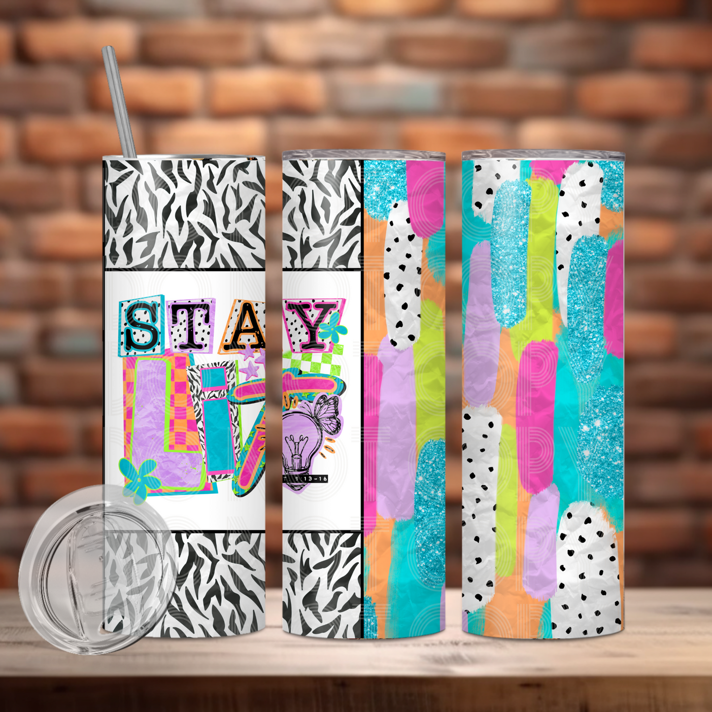 Stay Lit Tumbler PNG Design