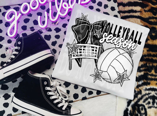 Volleyball Season PNG Design