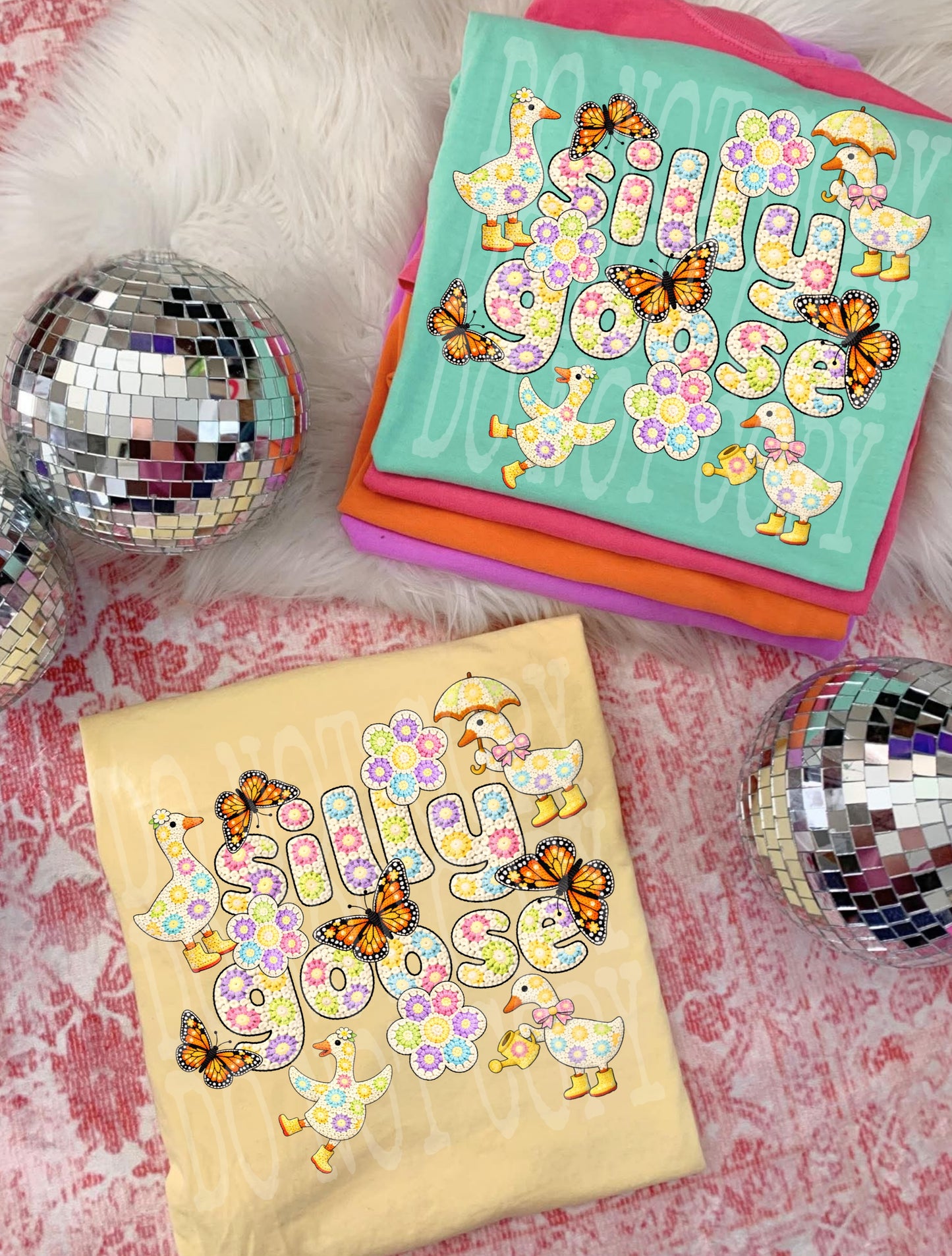 Silly Goose Crochet PNG Design