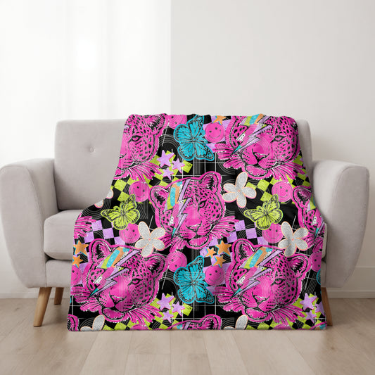 Leopard Neon Seamless PNG Design