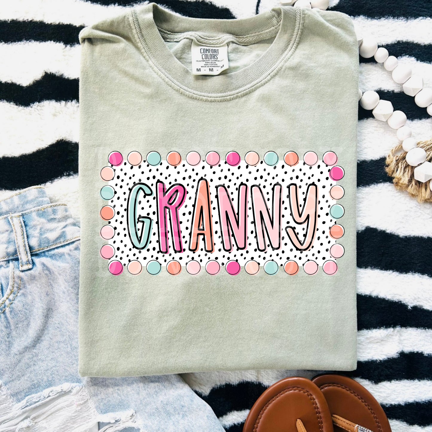 Granny Summer Dots PNG Design
