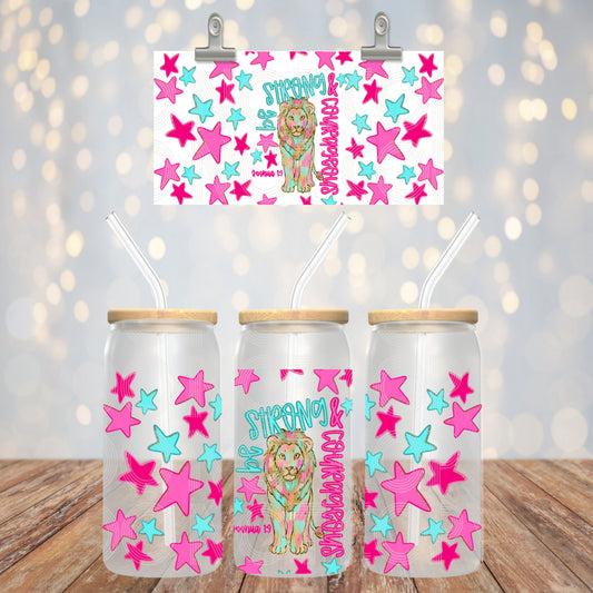 Be Strong 16oz Libbey PNG Design