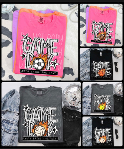 Game Day Bring The Heat Sports PNG Design