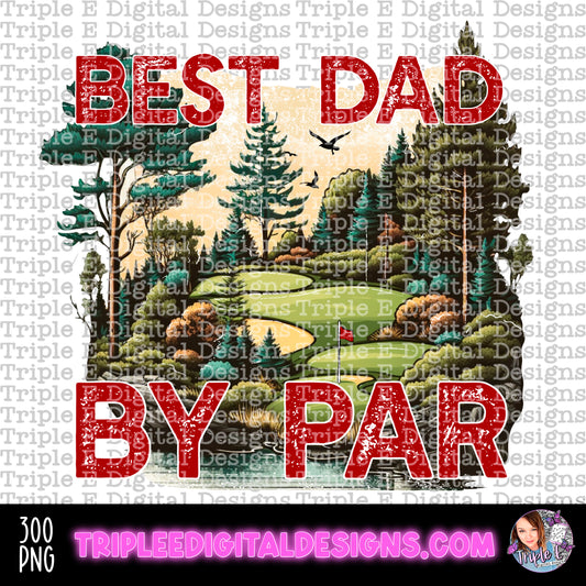 Best Dad By Par PNG