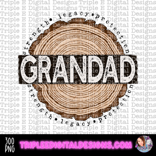 Grandad Tree Rings PNG