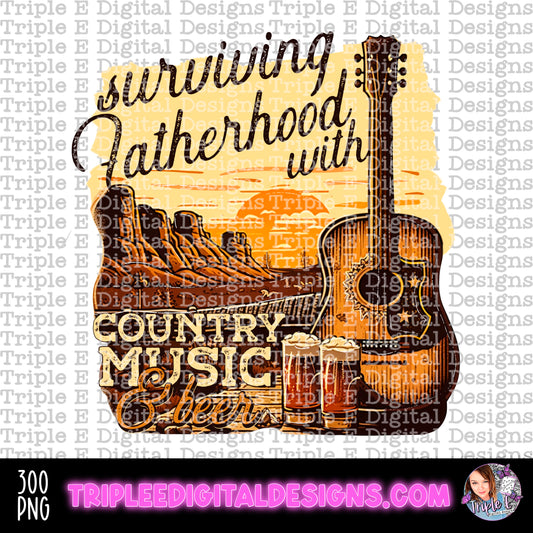 Surviving Fatherhood with Country Music and Beer PNG