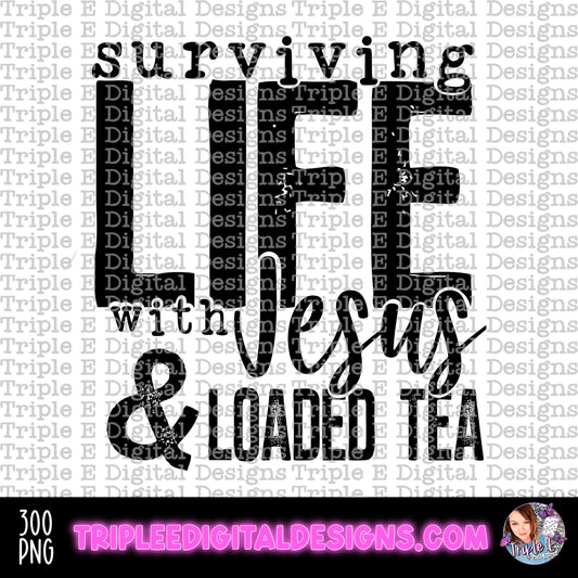 Surviving with Jesus & Loaded Tea PNG