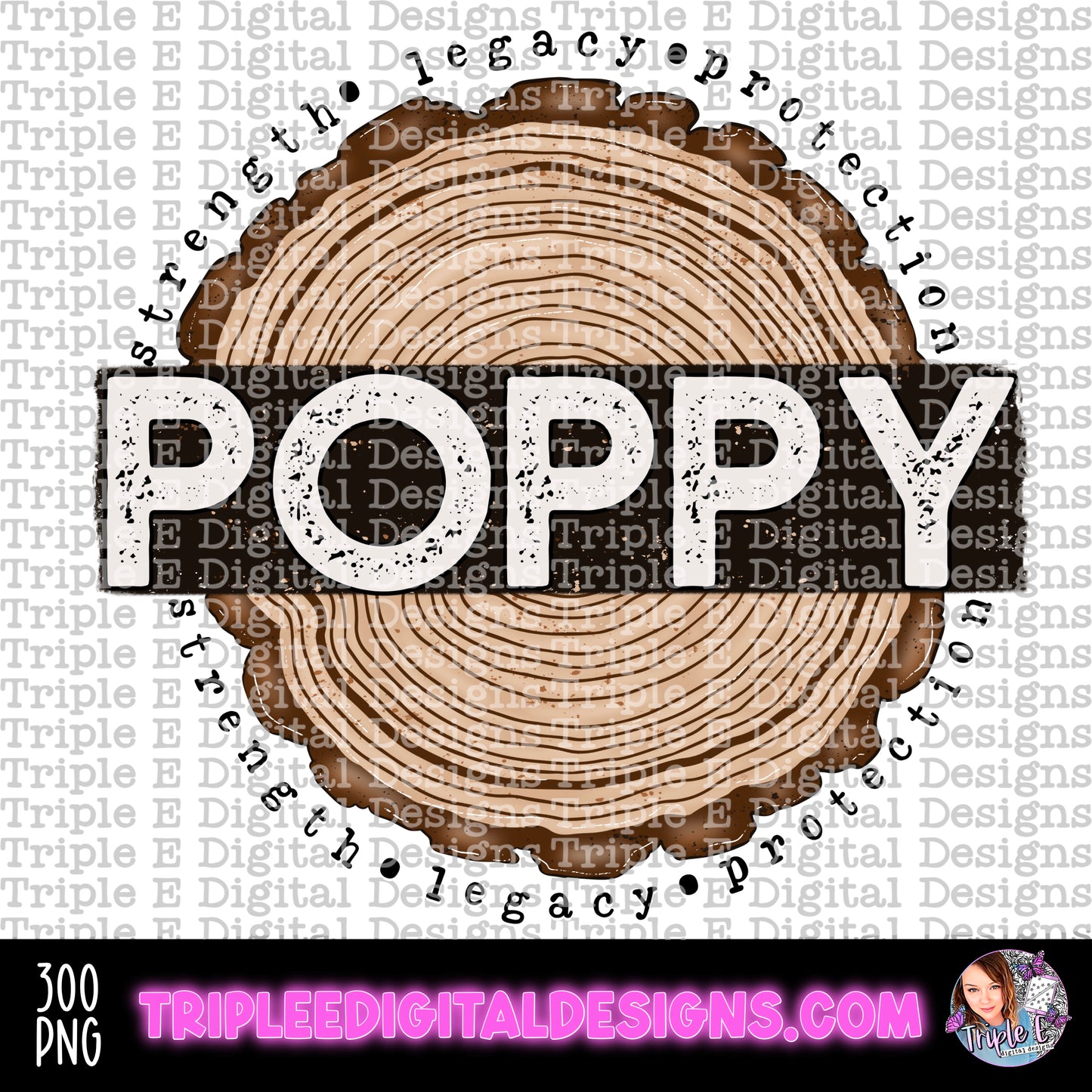 Poppy Tree Rings PNG