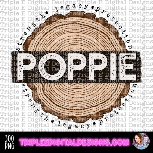 Poppie Tree Rings PNG