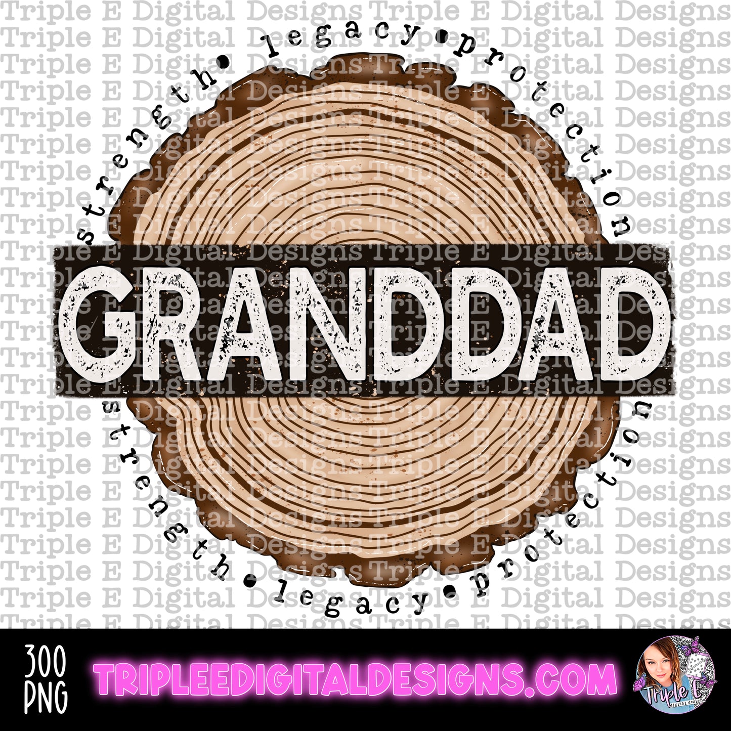 Granddad Tree Rings PNG