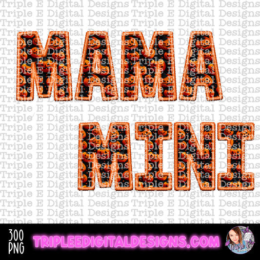 Mama Mini Jack O Lantern Set PNG