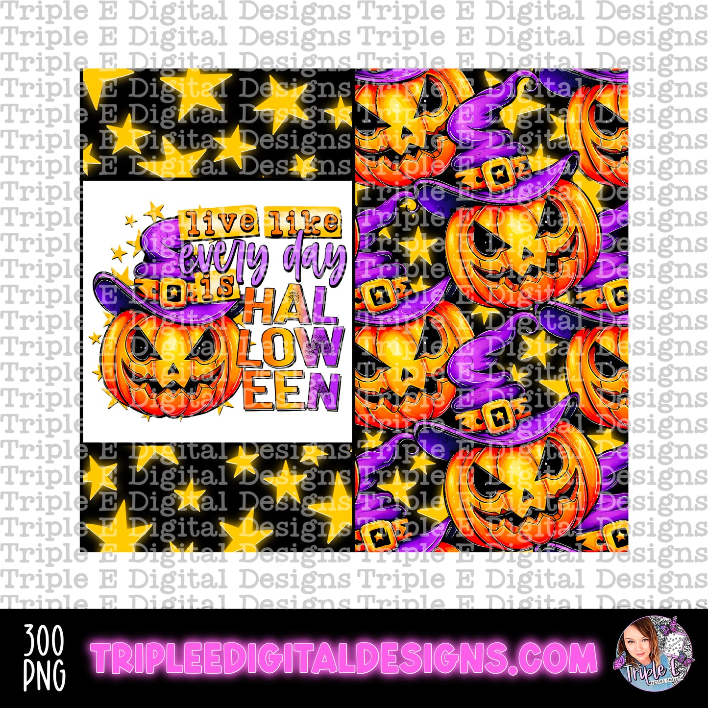 Live Like Every Day is Halloween Tumbler PNG