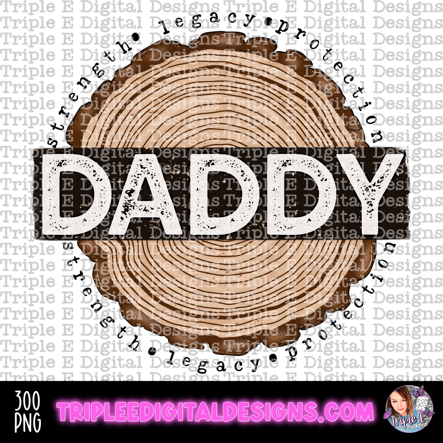 Daddy Tree Rings PNG