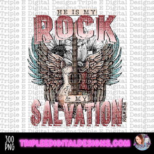 He Is My Rock and My Salvation PNG