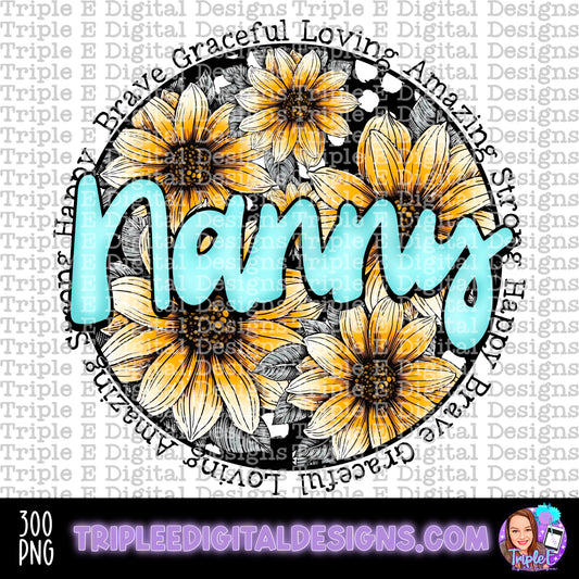 Nanny Sunflowers PNG