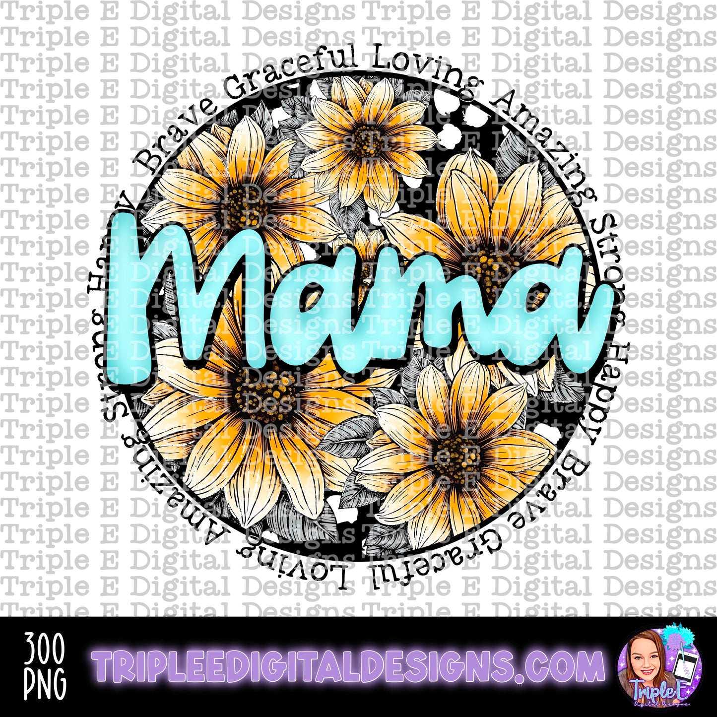 Mama Sunflowers PNG