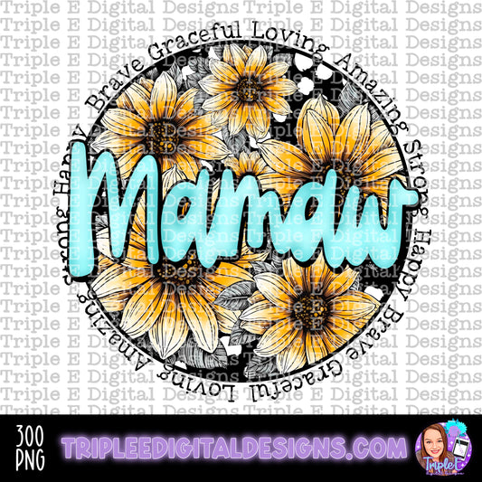 Mamaw Sunflowers PNG