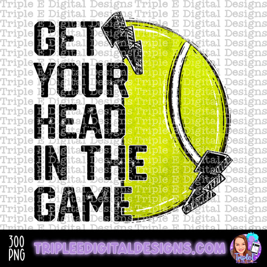 Get Your Head in the Game Tennis PNG