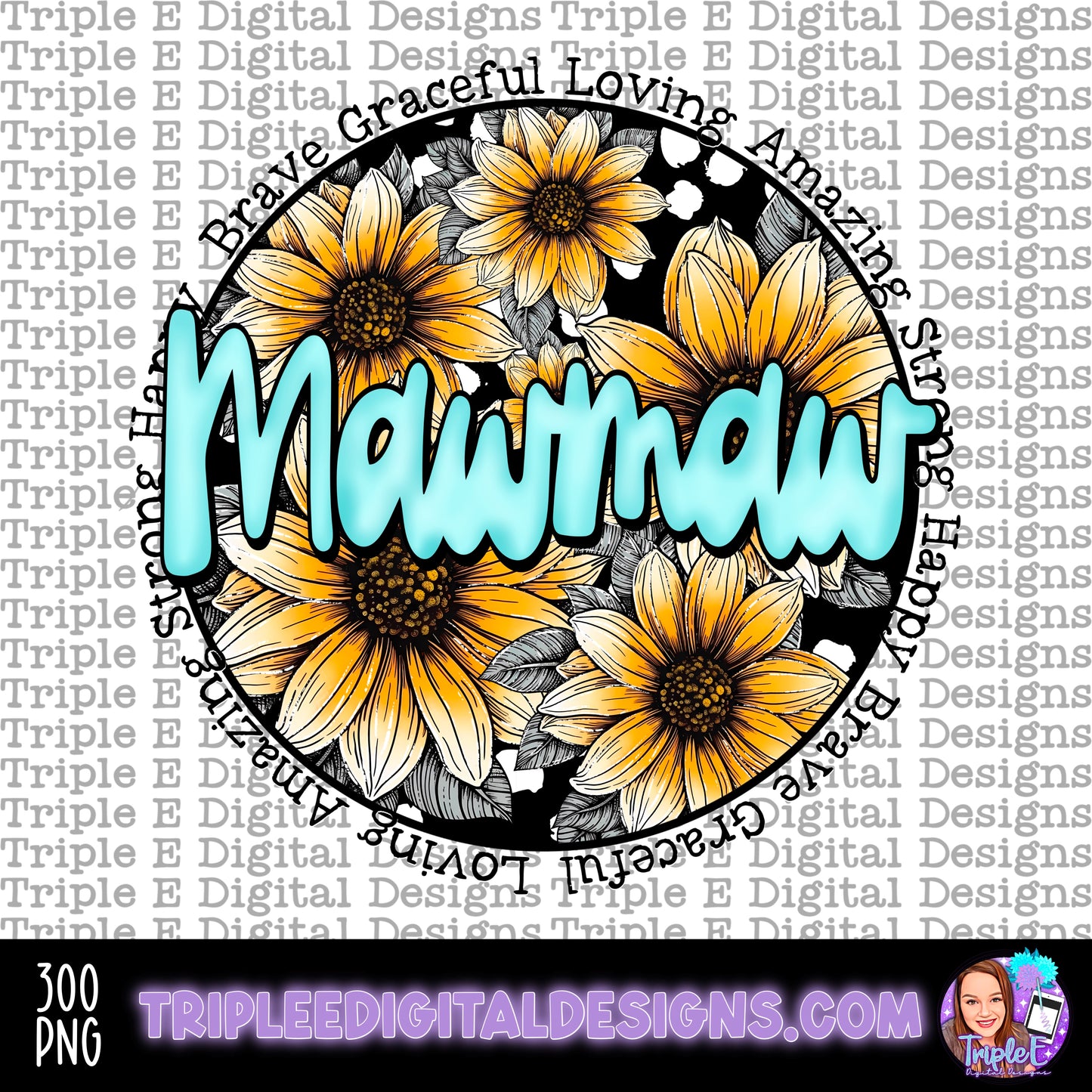 MawMaw Sunflowers PNG