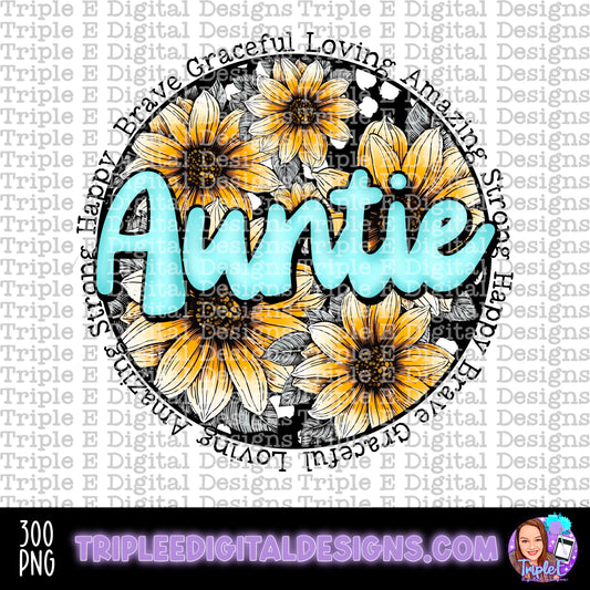 Auntie Sunflowers PNG