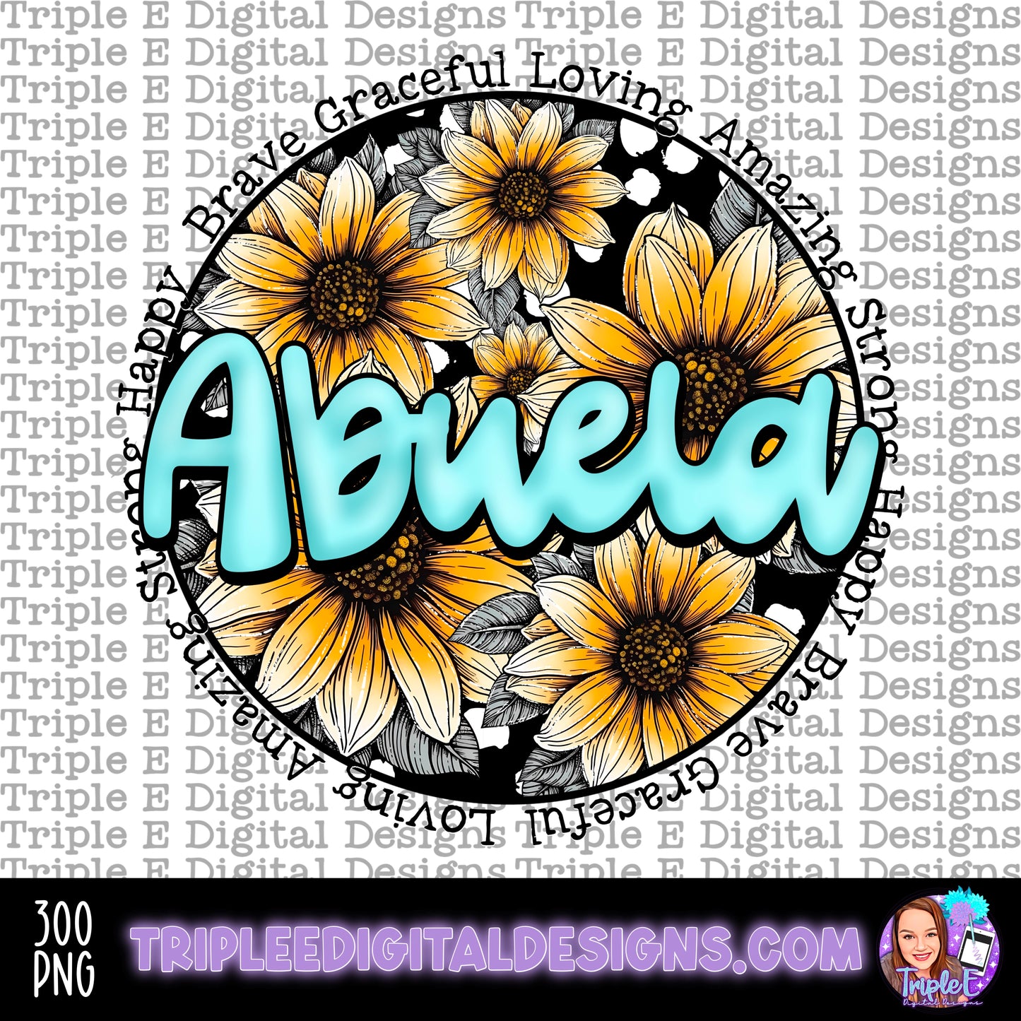 Abuela Sunflowers PNG