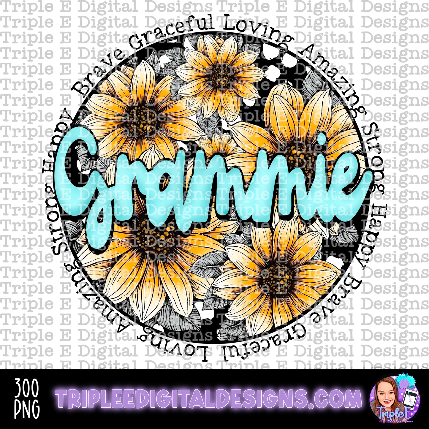 Grammie Sunflowers PNG