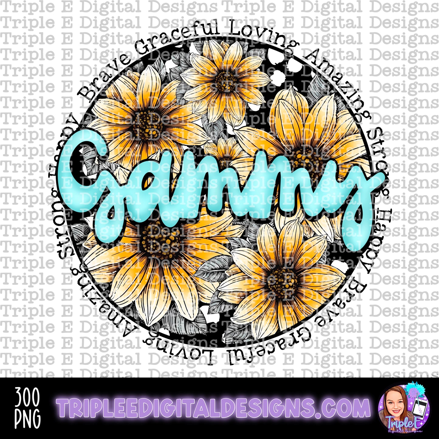 Gammy Sunflowers PNG