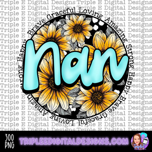 Nan Sunflowers PNG