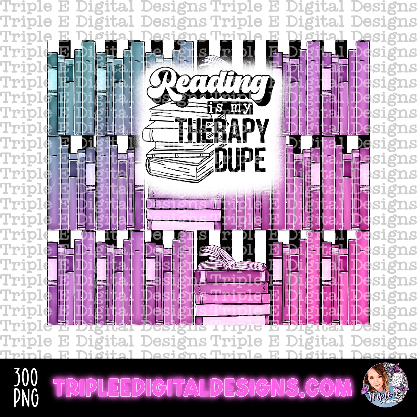 Reading is my Therapy Dupe Tumbler