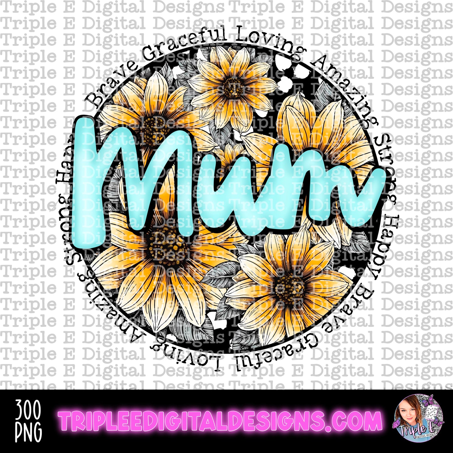 Mum Sunflowers PNG