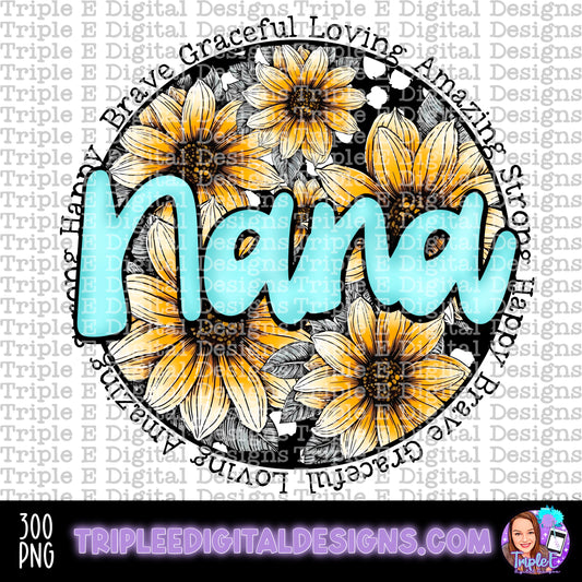 Nana Sunflowers PNG